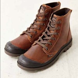 Men’s Brown Leather Palladium Boots